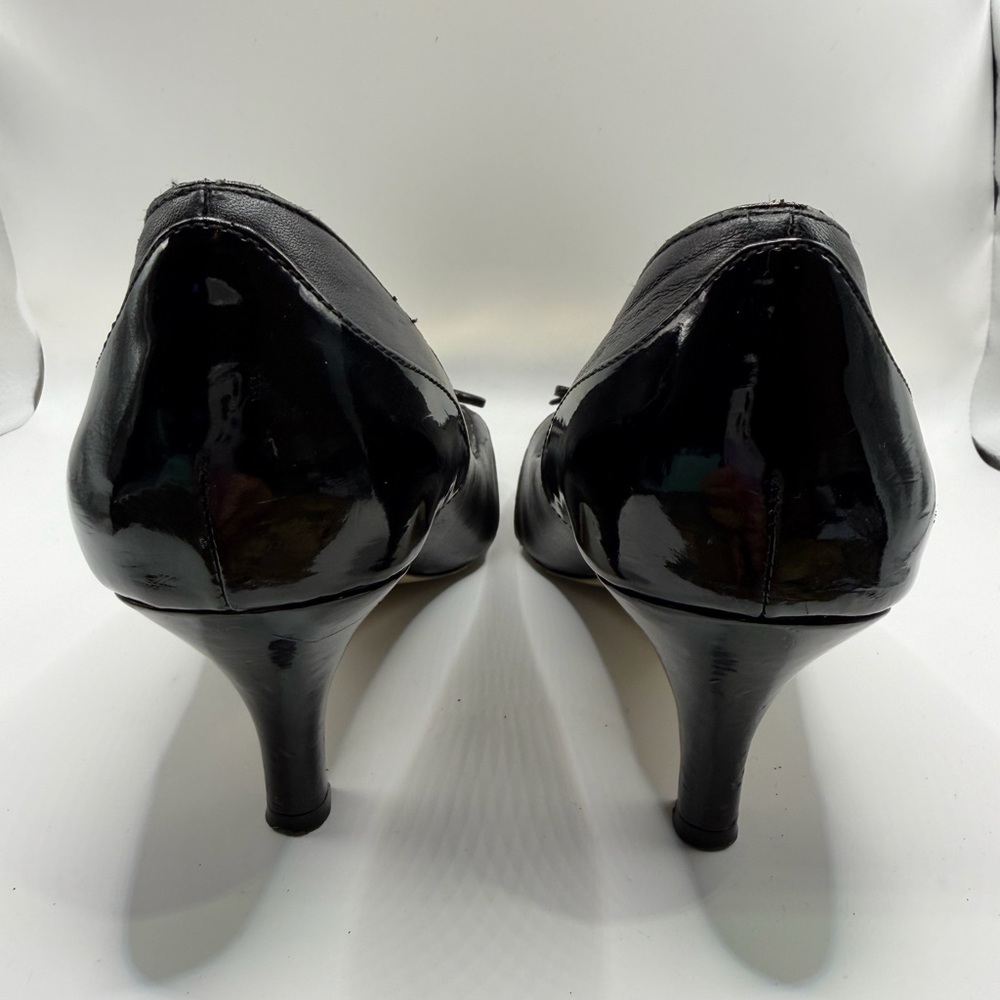 Anne Klein Black Pointed Toe Kitten Heel Pumps - Picture 3 of 3